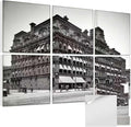 EVENRISING Acoustic Wall Panel 6 Pack, 23.6"x23.6"Decorative Art Soundproof Panel, Sound Absorb Self-Adhesive Panel, Acoustic Treatment for Studio, Home Theater, Office (City Hall 1905)