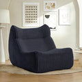Big Bean Bag Chairs, Lazy Floor Sofa, Fireside Chair for Living Room, Bedroom, Office (Black, Single Seat)