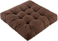 LYLNBYWK Meditation Floor Cushions, Thickened Floor Pillow for Adults, Large Square Pillows Seat Cushion for Tatami Living Room Yoga, Memory Sponge Block Added, 22x22 Inch, Brown