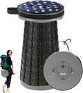 18-inch Heavy Duty Collapsible Stool with Cushion - 800 lbs Capacity, 2.6 lbs Lightweight Portable Folding Stool for Camping, Travel, Music Festivals and Other Outdoor Events