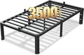 VIPSHOW 14 Inch Twin Size Bed Frame, 3500Lbs Heavy Duty Metal Platform with Round Corner Legs Mattress Slide Stopper, Steel Slat Support No Box Spring Needed, Noise Free, Non-Slip, Easy Assembly