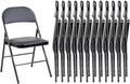 Sweetcrispy Folding Chair 12 Pack, Leather Padded Folding Chairs, Sturdy Metal Foldable Chairs, Easy to Use and Store, Outdoor and Indoor, for Home, Office, Party, Comfy