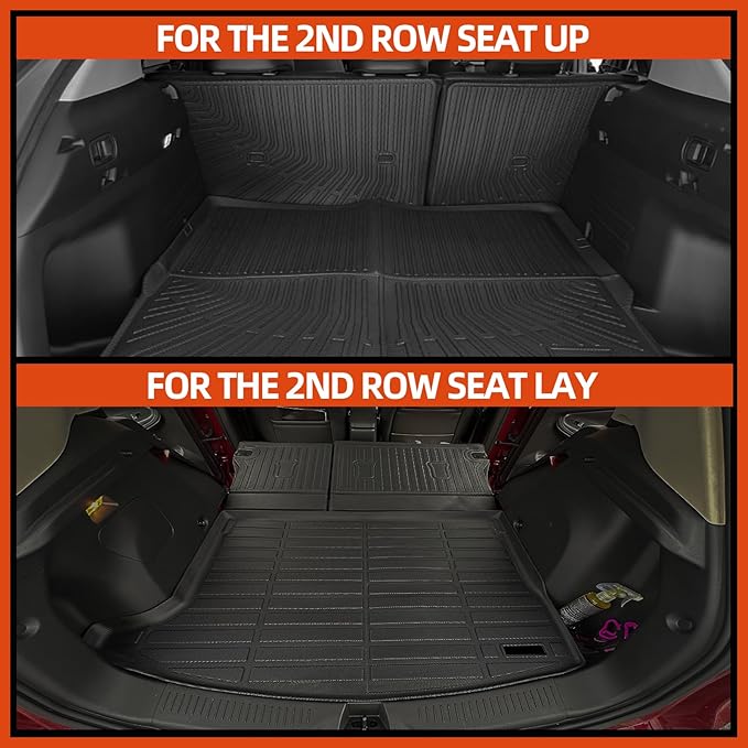All Weather Floor Mats Fit for Kia Soul 2014-2019 Floor Mats & Trunk Mat & Backrest Mat Replacement for Kia Soul Accessories Anti-Slip Floor Liner