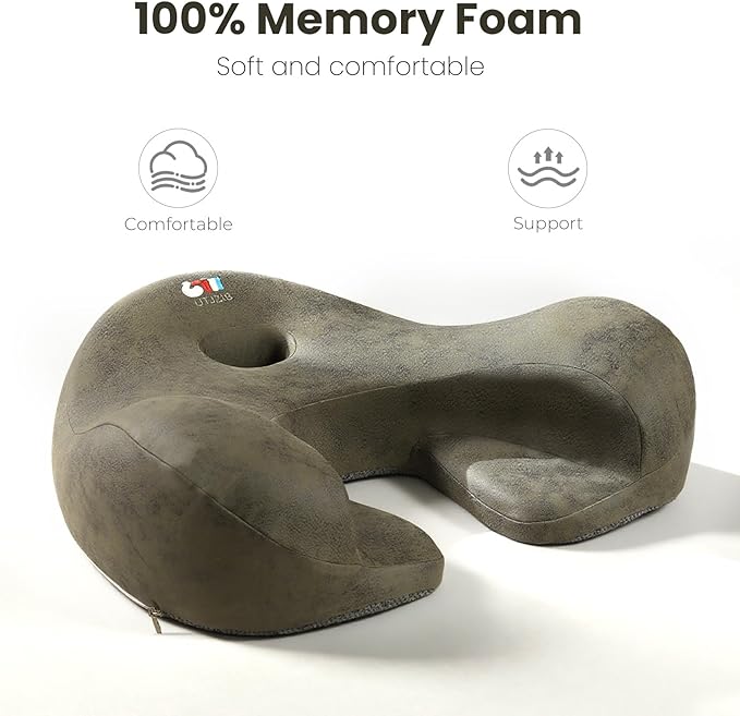 UTJZIB Meditation Cushion & Floor Pillow Seat - Ergonomic Comfortable Memory Foam Set Relieves Numbness Tailbone & Hip Pain from Long Sitting, idea for Reading, Yoga.