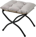 Mordchil HF 15"(H) Folding Ottoman, Foldable Footrest Stool, Portable Small Foot Stool for Couch, Collapsible Foot Rest Ottoman for Sofa, Accent Padded Ottomans for Home, Living Room, Light Grey