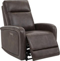 Watson & Whitely Recliner Chair, Zero Wall Reclining Sofa Chair W Power Headrest Type-C Charger, Small Faux Leather RV Recliners Home Theater Seating for Living Room, Chocolate