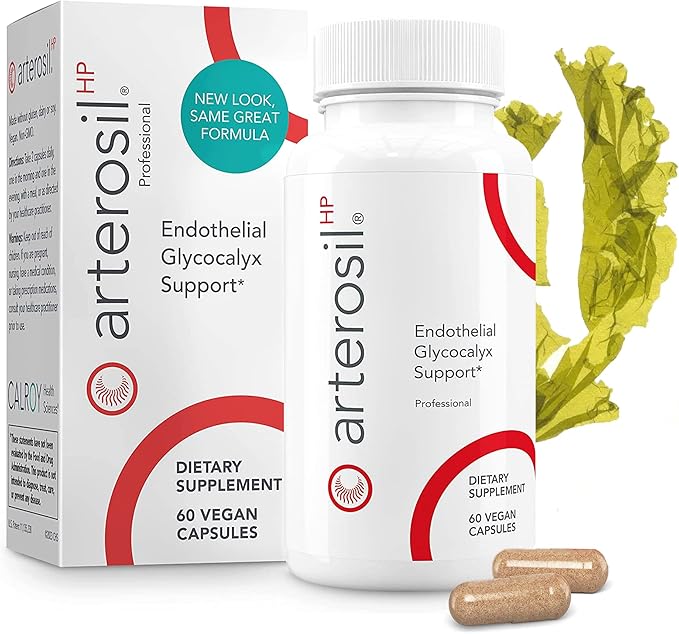 Calroy Health Sciences Arterosil HP Professional - Endothelial Glycocalyx Support - Heart Health Support - Artery Health Support - Circulation Support – MonitumRS® Rhamnan Sulfate - Monostroma Nitidum