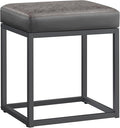 SONGMICS Home LUIZ Collection - Ottoman Footstool, Rectangle Ottoman, Vanity Chair Stool, Footrest, Reversible Top, Side Table, Max. Load 660 lb, Bedroom Living Room Entryway, Dove Gray ULOM079G01