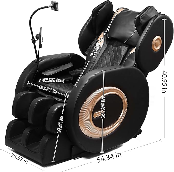 2026 Massage Chair for Full Body 4D Zero Gravity, with Body Scan & Heat Therapy, SL-Track Shiatsu Foot Rollers, Yoga Stretch, Heating Function, for Home Office Use (Model 4)
