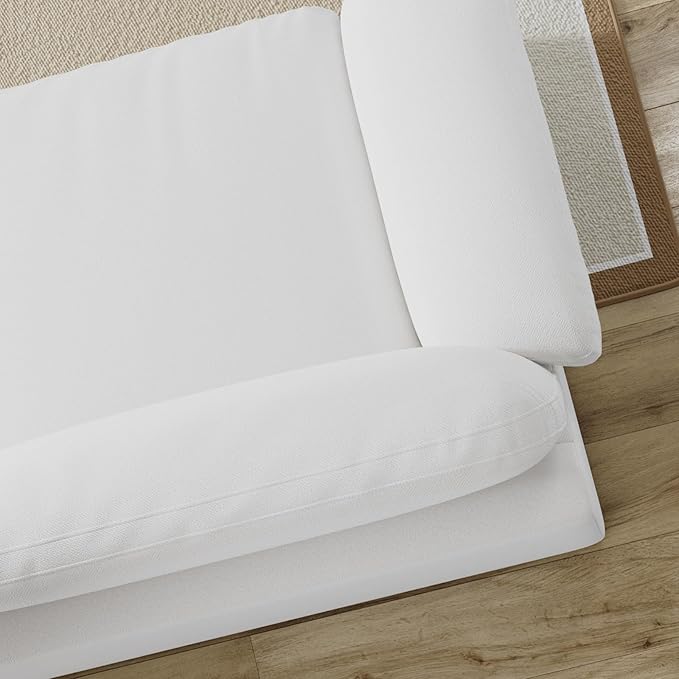 Cloud Sectional Couch, Down Filled Couch, Modular Couches Sofa for Living Room, Minimalist Deep Seat Modern Couches,Sofa Cover Removable,Chenille Fabric (146" 4 Seat+2 Ottoman)