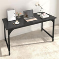 Computer Desk, 47 Inch Home Office Desks, Office Desk for Gaming Writing Study Work, Study Table with Large Legroom, Computer Desk with Metal Frame, Modern Simple Home Office Desk for Bedroom