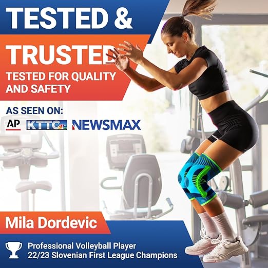 DR. BRACE ELITE Knee Brace with Size Stabilizer (2 Pack) Knee Brace for Women & Men, Workout, Sports, Daily Knee Compression Sleeve for Maximum Knee Pain Support & Fast Recovery (Zeus, X-Large) 2