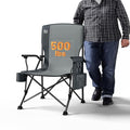 TIMBER RIDGE Oversized Folding Camping Chair High Back Heavy Duty for Adults Support up to 500lbs with Cup Holder, Side Pocket Cooler Bag