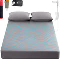 Sayorg Grounding Sheets King, 90% Organic Cotton+ 10% Pure Silver Fiber,Grounded Bed Sheet Kit, Deep Pocket Grounded Bed Sheet, Relieves Pain - Used for Healthy Sleep Therapy (Gray, Queen)