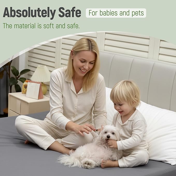 Groundingtop Grounding Pillowcase King with 10% Silver Fiber+90% Cotton Conductive Grounding Pillow Case 20x36in Silver Fiber Grounding Sheet Improve Sleep Anxiety Relief White 1pc