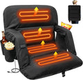 DEKEMASTER Heated Stadium Seats for Bleachers with Back Support Exclusive Sofa Style Design with Extra Thick Back and Cushion, Bleacher Chairs, 6 Reclining Positions for Sport Events Camping
