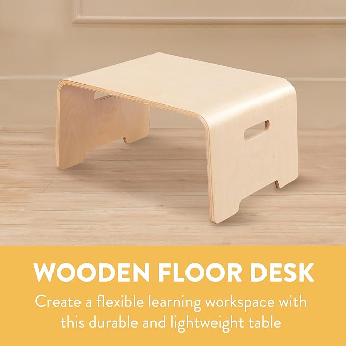 Back2School Express Bentwood Floor Desk, Kids Furniture, Natural