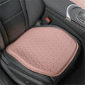 Binsheo Thin Gel Seat Cushion for Car Seat, Office Chair, Wheelchair, Golf Cart - Non-Slip Car Seat Cushions with 0.7 Inch Gel - Sciatica & Coccyx Pain Relief (Leather, Pink)