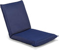 BestComfort Folding Floor Chair, 6-Position Adjustable Meditation Chair, Video Gaming Chair w/Back Support for Reading TV Watching, Portable Floor Seat Lounge Sofa Chair for Kids Teens Adult, Navy