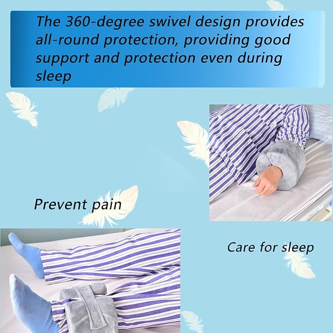 Suicatene Foot, Ankle & Heel High - Density Sponge Rings - Prevent Bed Sores, Ideal for Post Surgery, Elderly & Bedridden Care, Breathable Washable Cover 2 Pack