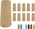 16 Pcs Khaki Chair Socks - Premium Knitted Protectors for Hardwood Floors - Easy to Fit All Leg Shapes - Noise Reduction and Scratch Protection - High Elastic Bar Stool Leg Covers - Furniture Pads