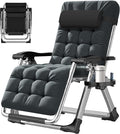 ABORON Zero Gravity Chair,Premium Outdoor Lawn Folding Lounge Chairs,Sturdy Adjustable Reclining Patio Chairs with Removable Cushion,Headrest & Tray