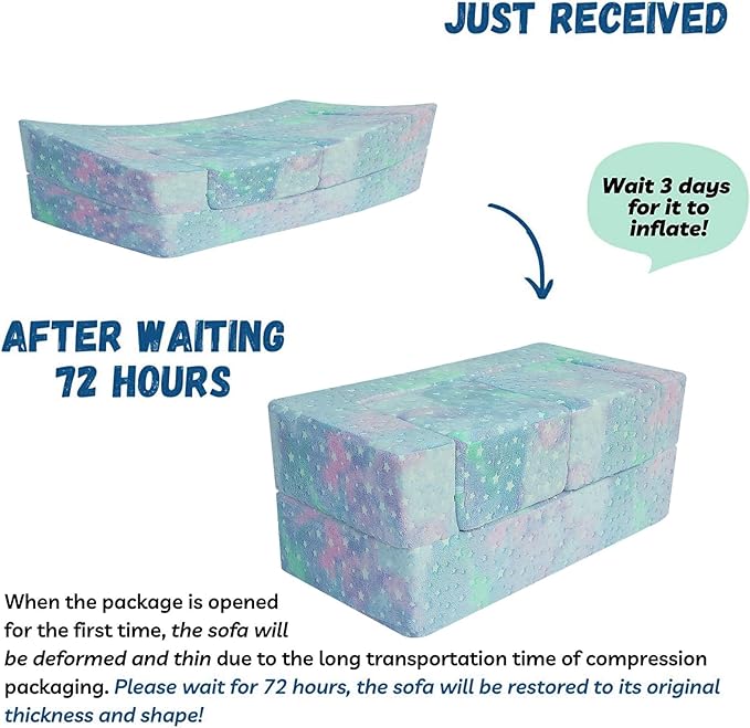 MeMoreCool Kids Sofa Couch, Glow in Dark Couch Sofa, Modular Convertible Kids Furniture