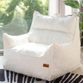 Giant Bean Bag Chair, Beanbag Chairs for Adults, Teens & Kids, Comfy Sofa Chair with Handle & Filling for Living Room, Reading & Gaming, Non-Slip(White-XL)