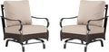 Rocking Patio Sofa Chairs - 2 PCS Outdoor Rocking Armchairs, Patio Seating with High Back Deep Seat for Porch Deck Balcony