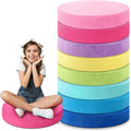 GlikCeil 8 Pcs Round Floor Pillow Cushions for Kids Classroom 15'' Soft Flexible Seating Chair Floor Seats for Reading Corner Playroom - Winter & Spring School Supplies (Candy Series)