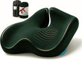 X Large Seat Cushions for Office Chairs, Car & Truck. Ergonomic Gaming Chair Seat Cushion and Sciatica Pain Relief Pillow for Back Pain. Orthopedic Coccyx Cushion for Tailbone Pain Relief (Green)