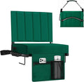 Halituny Stadium Seat for Bleachers with Back Support, Portable Bleacher Seat with Wide Comfy Padded Cushion, Metal Hook, Folding Stadium Chair with Shoulder Strap, Carry Handle, Cup Holder