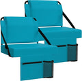2pcs Stadium Seat for Bleachers with Back Support，Portable Bleacher Chairs with Back and Cushion，Includes Shoulder Strap and Cup Holder