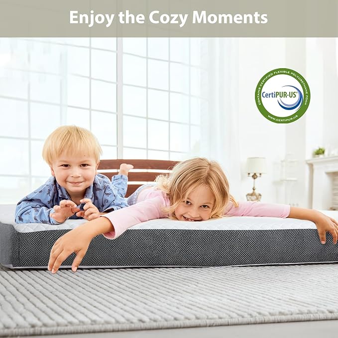 Tri Fold Memory Foam Foldable Mattress Full, 3 inch Folding Mattress for Guest Sleep. Portable Trifold Mat with Removable Washable Cover, Floor Sleeping Mat for Adult and Kid