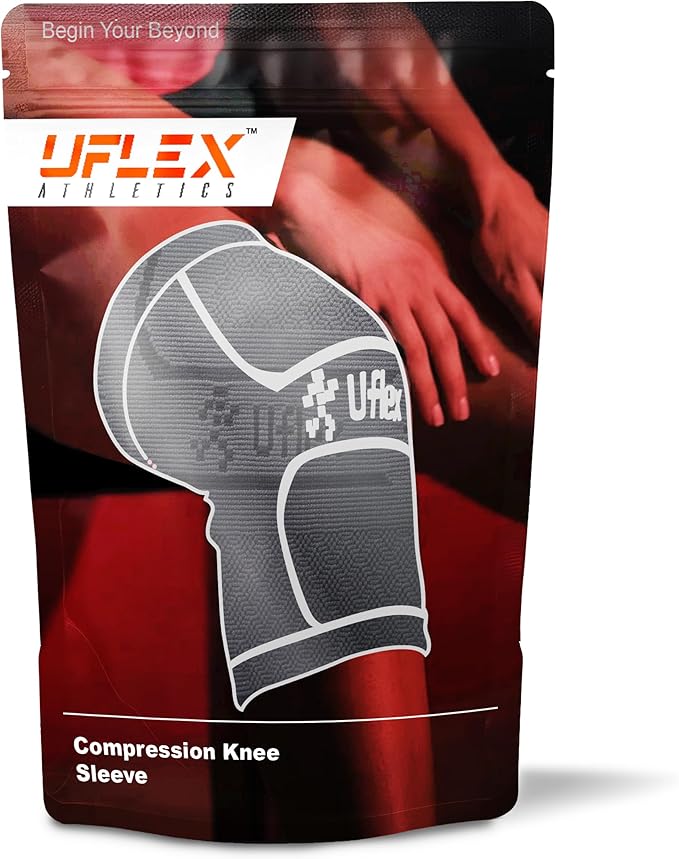 UFlex Athletics Compression Knee Brace for Women & Men Knee Sleeves Support for Sports, Running, Weightlifting, Arthritis, Meniscus Tear, ACL, Hiking, Recovery Support & Fitness
