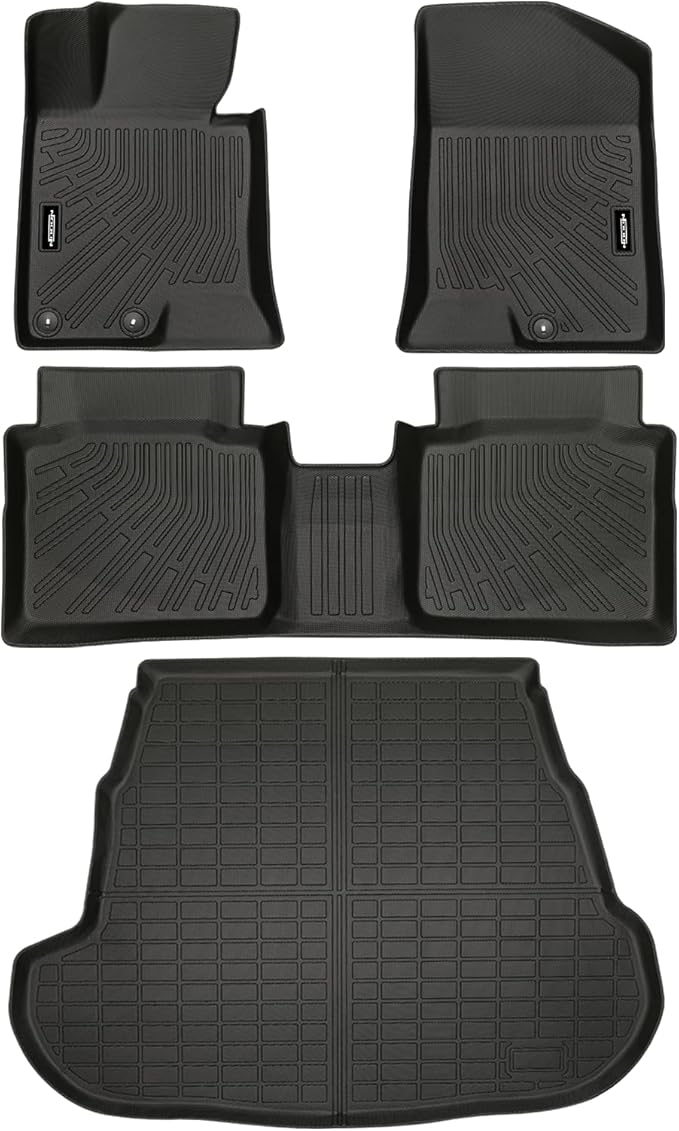 All Weather Floor Mats for 2016-2020 Kia Optima/2015-2019 Hyundai Sonata Floor Mats & Trunk Mat for Kia Optima Floor Liner Cargo Mats Odorless Accessories Anti-Slip Floor Liner