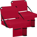 Stadium Seat for Bleachers with Back Support and Wide Padded Cushion Stadium Chair - Includes Shoulder Strap and Cup Holder