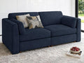CUGOAO 83.5'' Oversized Loveseat, Couches for Living Room, Deep Seat Chenille Cloud Couch, Modular Sectional Sofa, Removable Cover, Mordern Upholstered Sofa for Apartment, Office, Blue