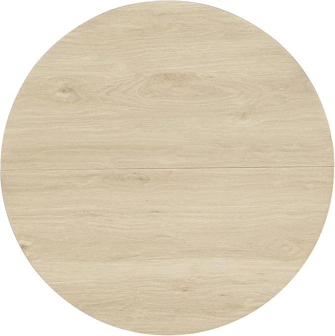 31.54" Round Coffee Table,Modern Drum Side Accent End Table for Living Room,Apartment,Natural
