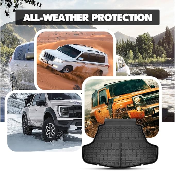 Compatible for 2018-2023 Toyota Camry Trunk Mat Cargo Liner All Weather TPE Cargo Mat for 2018-2023 Toyota Camry Accessories (Only Fit FWD & Gasoline)