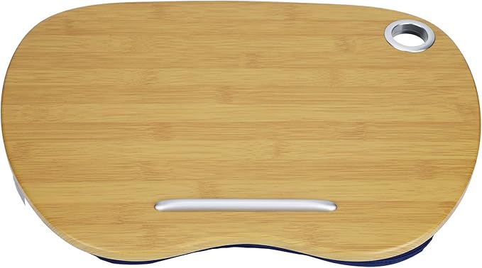 Multifunction Laptop Desk, Portable Lap Desk for Bed Sofa Office, 3 - in - 1 Laptop Stand with Cushion, Lightweight MDF Board Writing Table for Home Outdoor Travel, Fits 14 Inch La (Blue)