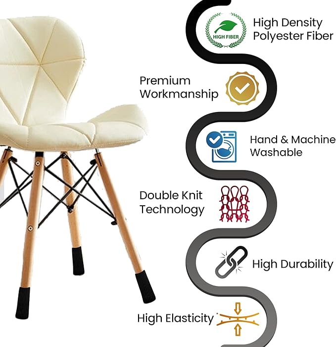 24 Pcs Black Premium Chair Leg Socks Protectors for Hardwood Floors - Do not Easily Fall Off - Very Easy to Put on - Fits All Leg Shapes - High Elastic Bar Stool Leg Covers - Furniture Pads