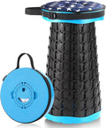 KOKSRY Upgraded 18-Inch Collapsible Stool with Cushion, 800lbs Capacity, Heavy Duty Yet Lightweight, Taller Portable Retractable Folding Stool for Adults for Camping, Fishing, Hiking, Travel, BBQ