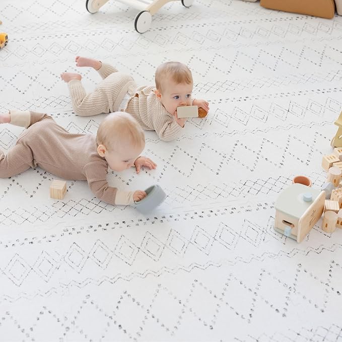 Baby Play Mat for Floor - Boho (4x6ft) - Premium EVA Foam Play Mat for Babies & Toddlers (Ages 0-5+) - Non-Toxic Playmat for Tummy Time, Crawling & Playroom - Stylish & Comfortable