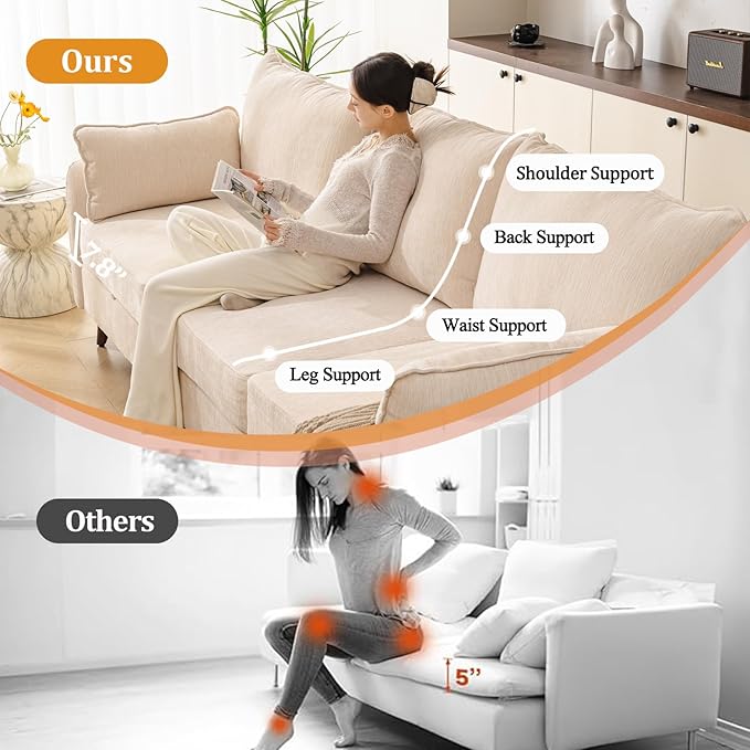 Rexulqo 135'' Modular Sectional Sofa with All Seats Storage, Oversized U Shaped Couch,4-Seater Comfy Cloud Couch with Movable Ottoman,24.5'' Deep Seat,Big Sofas for Living Room,Bedroom,Velet,Cream