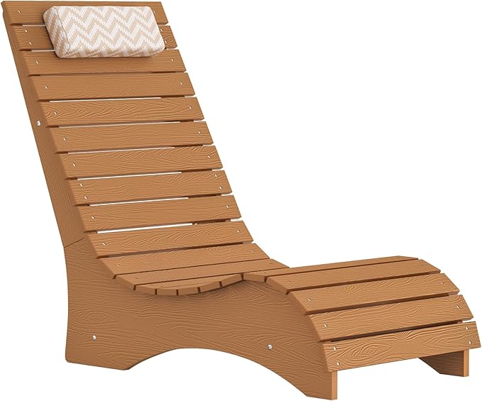 Homenjoy HDPS Pool Lounge Chairs Set of 2, Use in Pools Lounge Chairs up to 10-Inches of Water, Chaise Chairs with Headrest, Lounge Chair Outdoor, Fade-Resistant Pool Lounger for Deck