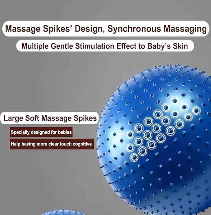 penepico Large Sensory Massage Ball for Kids, 33.5" 85CM 3.1lb(1400g) Bouncy Exercise Ball for Toddlers, Big Inflatable Balls with Tactile Spikes, Outdoor Giant Yoga Ball, Large Beach Balls Play Ball