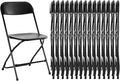 Sweetcrispy Folding Chair 16 Pack, Plastic Foldable Chairs with 330-Pound Capacity, Sturdy Metal Portable Chair, Easy to Use and Store, Outdoor and Indoor, for Home, Office, Party, Comfy, Black