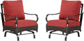 Rocking Patio Sofa Chairs - 2 PCS Outdoor Rocking Armchairs, Patio Seating with High Back Deep Seat for Porch Deck Balcony