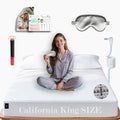 Ali King Grounding Sheets - California King Size, Soft Cotton with Silver Fiber, 15'' Deep Pocket Earth Grounding Fitted Bed Sheets for Improved Sleep (White, California King 72''*84''*15'')